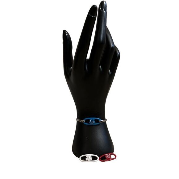 Sarah Coventry 3 in 1 interchangeable silver bracelet. - Picture 1 of 7